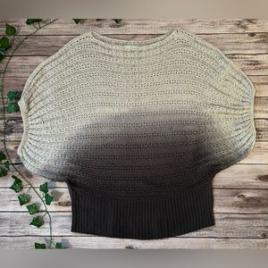 LARGE Maurice’s BOHO knit top Ombré shirt gray dip dye